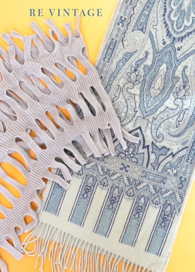 Royal Blue 高雅皇宮圖騰圍巾6