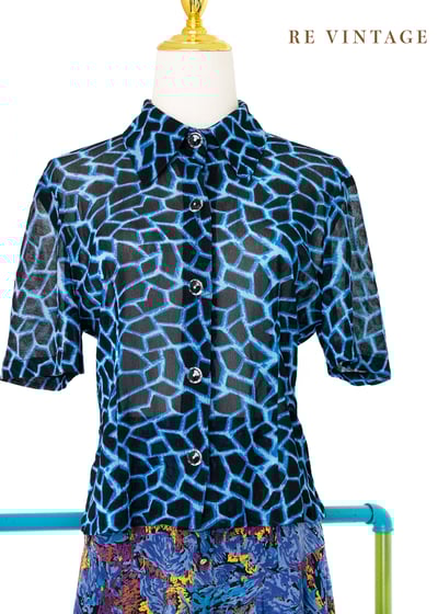 視覺靈魂長頸鹿紋透膚上衣7