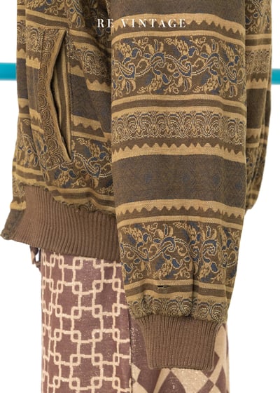 Mustard Yellow Retro print 針織外套10