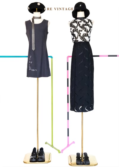 波浪透視極簡黑長裙(23-26")2