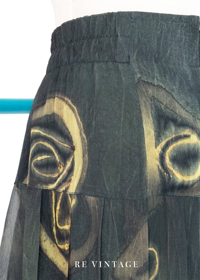 Pine Green 燒畫圖文長裙（27-28"）11