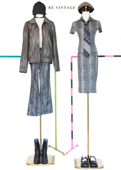 灰墨花影帥氣長褲（28"）2