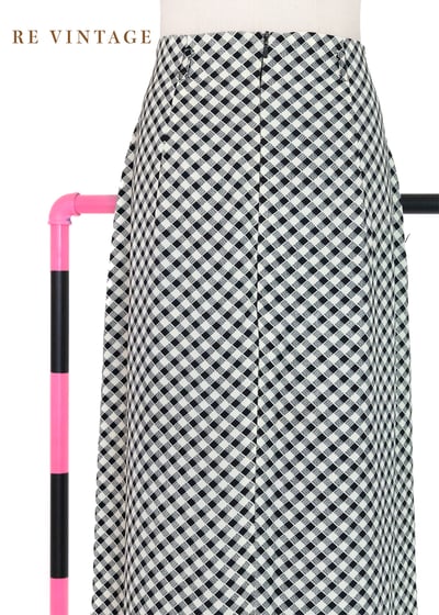 質感單品 - 黑白菱格紋長裙（28"）11