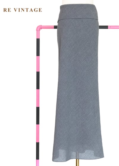 必備單品 - 翻摺簡約氣質灰色長裙（26"）8
