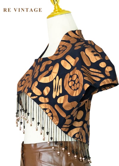 爵士年代的金色雨絲造型上衣8