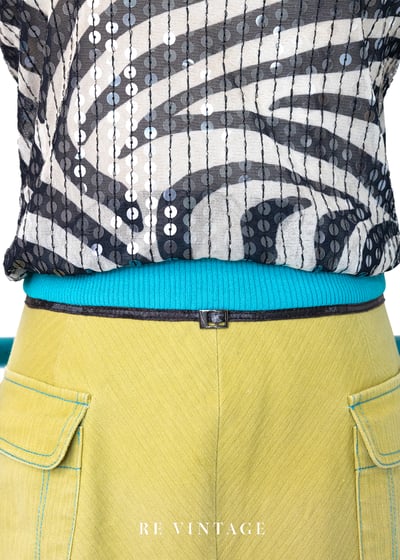 閃亮斑馬網紗上衣3