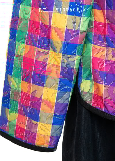 彩虹小格紋旗袍式上衣11