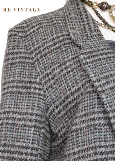 暮色灰圖書館格紋西裝外套6