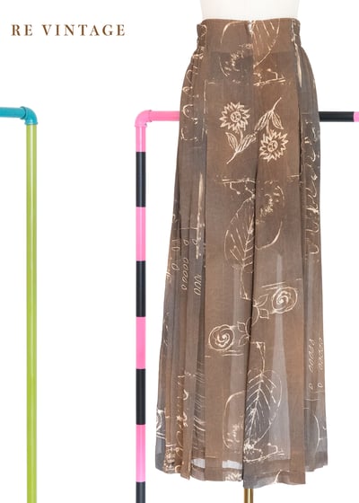 Earth Script 大地手稿雪紡高腰寬褲（28-31"）9