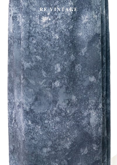 藍灰水墨渲染雙層布料長裙（28"）4
