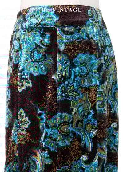 深夜寶石綠古董花紋美裙（27.5"）3