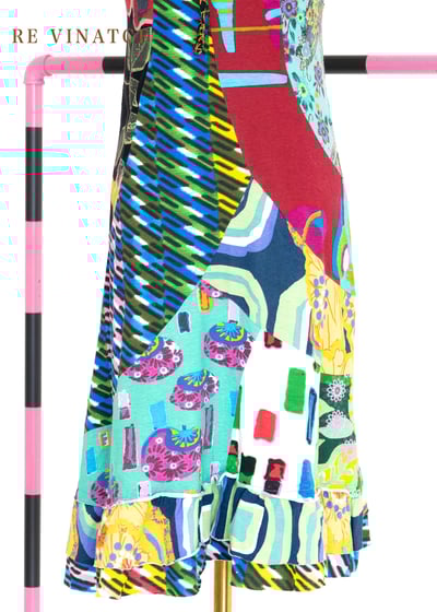 『歐洲寶物-巴黎』Art Collage 超美拼接繞頸洋裝7