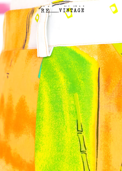 夏日橙色果園高腰長裙（25"）7