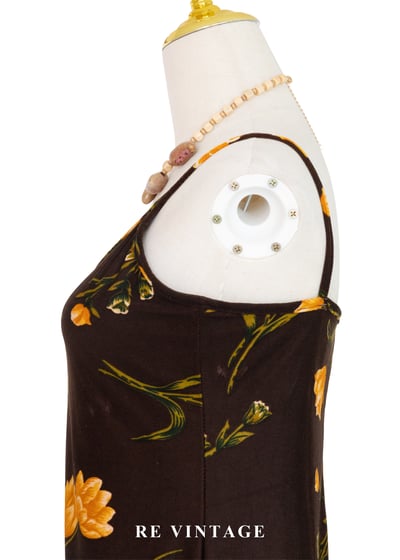 柑橘花香深巧克力色細肩帶洋裝7