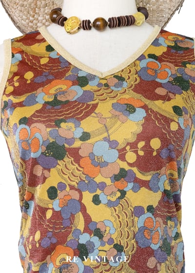 甜蜜復古花叢背心3