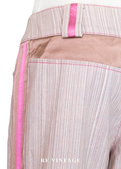 微醺香檳 - 甜蜜線條拼接長褲（28"）9