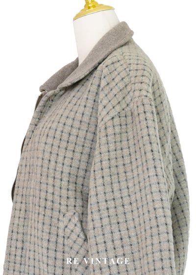 Brown Rice 微縮小方格毛呢夾克外套9