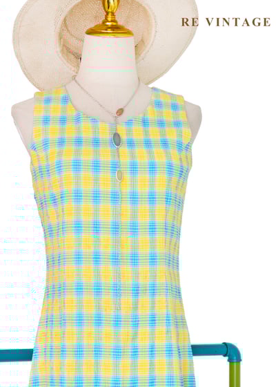 檸檬藍午後野餐夏日洋裝3