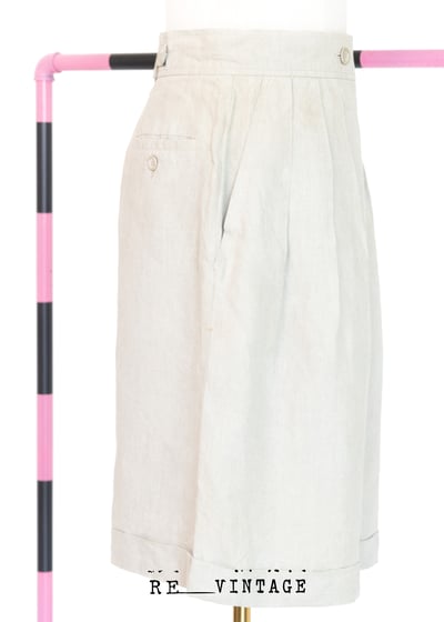 義大利製 - Escada 氣質麻料米白色及膝短褲9