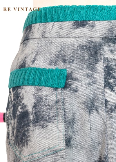 薄荷水墨灰色暈染美褲 (28")10