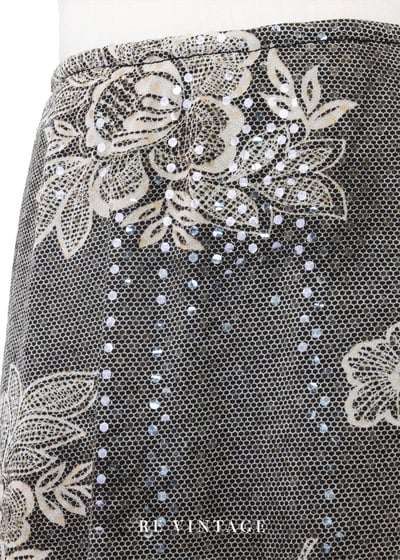 灰霧奶白花卉閃亮美裙（23-27"）5