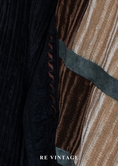 藍黑色森林年輪燈芯絨夾克外套9