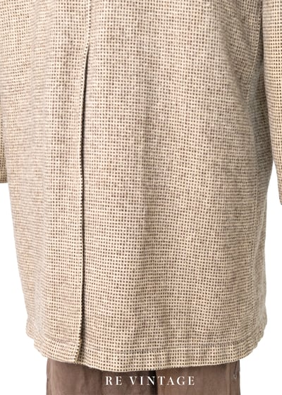 質感單品 - 小格紋米色毛呢大衣（可拆式毛背心內襯）12