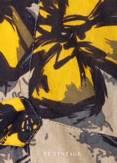 Ginger 棕色大黃花落肩上衣7