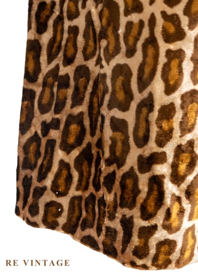 金棕色豹紋高腰絨布短褲（26"）6