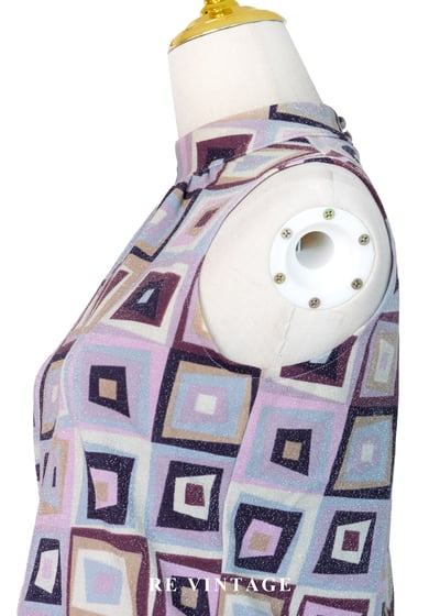 柔霧紫顛倒方形圖騰背心7