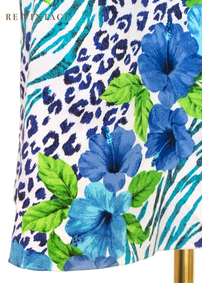 海島放肆夏天藍花中長裙（26"）6