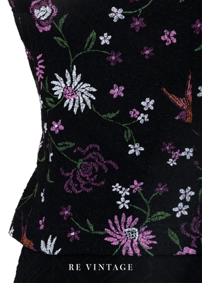 粉邊花鳥華麗少女細肩帶背心10