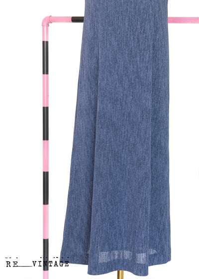 氣質の亞麻藍長洋裝7