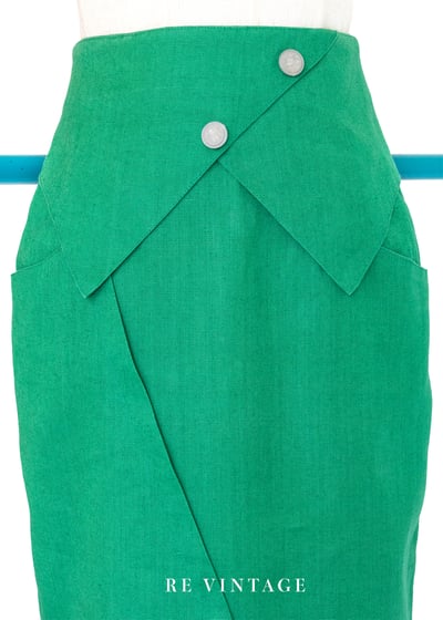 Fern Green 氣質高腰窄版裙（24")3