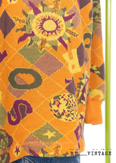 小太陽圖騰針織套頭上衣4