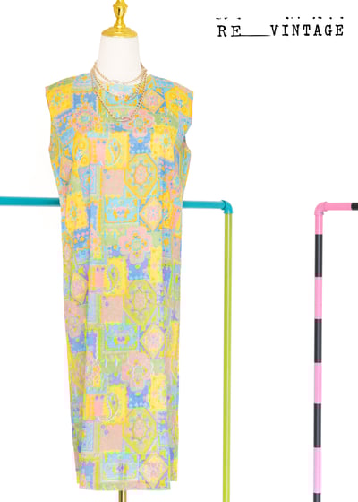 甜心粉色系圖騰長洋裝1