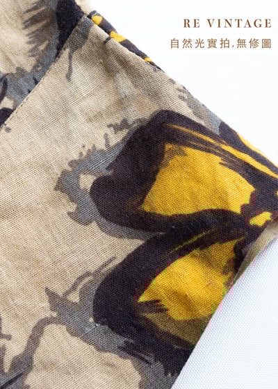 Ginger 棕色大黃花落肩上衣14