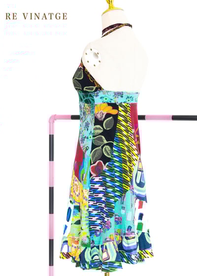 『歐洲寶物-巴黎』Art Collage 超美拼接繞頸洋裝8