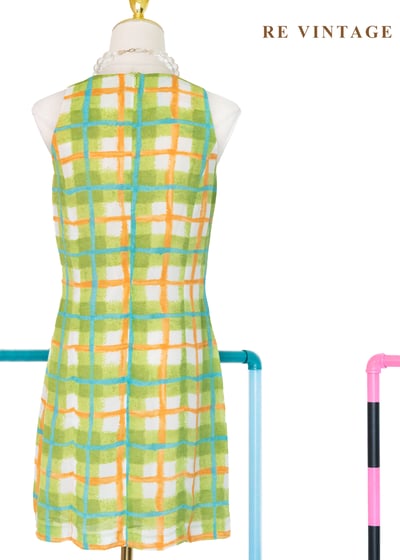 夏日維他命 - 手繪格紋洋裝9