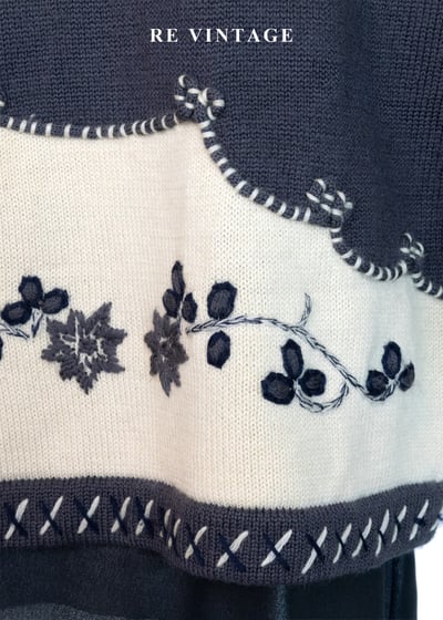 雪落森林灰紫色牛角釦針織毛衣外套10