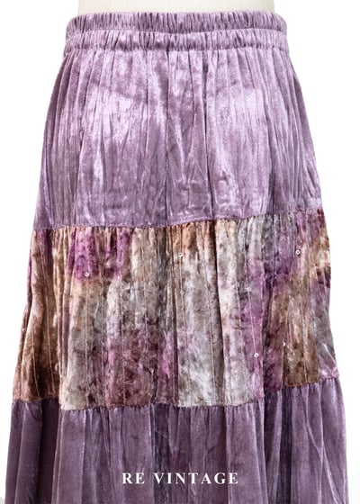 暈染金屬光層次絨布長裙（25-34"）9