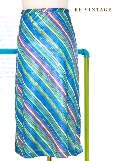 閃亮彩虹小點點斜紋及膝裙（28"）7