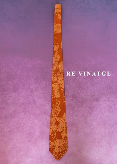 日落詩意橘紅色領帶3