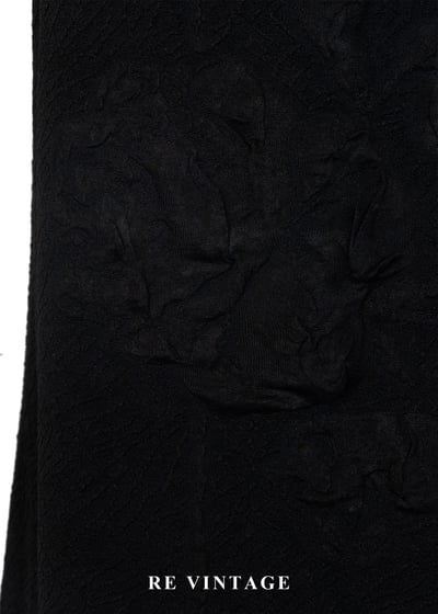 質感單品 - 皺摺之花黑短裙（26-32"）4