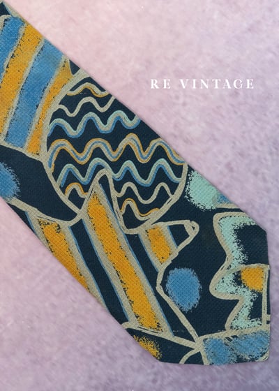 Retro - Futurism 幾何圖騰領帶7