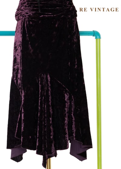 質感單品 - 優雅貴氣紫紅色抓皺絨布洋裝4