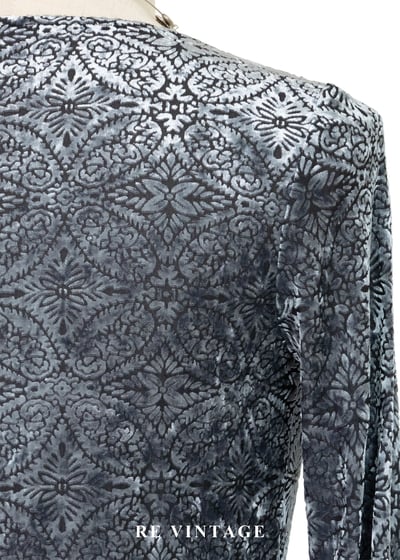 銀葉繁花 - 垂墜領絨布上衣9