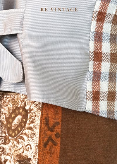 栗子棕橘色格紋西裝背心11