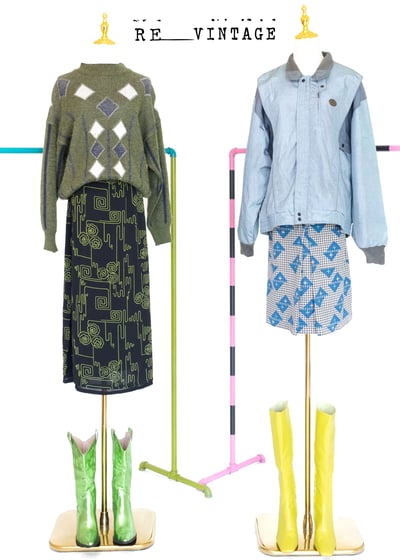 骰子三角尺Ａ字型中長裙2