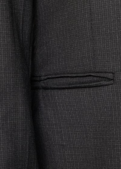 『法國寶物』雙排釦小黑格中長版西裝外套11